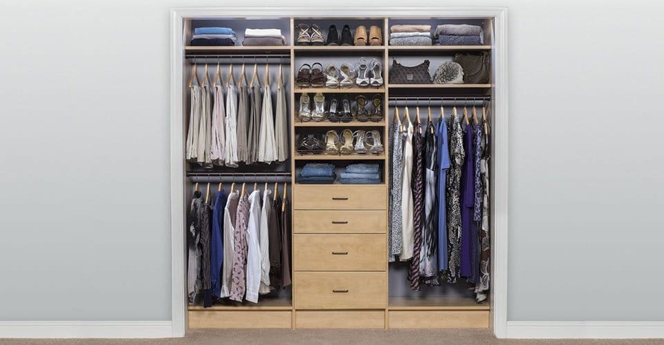 The same closet after a custom system